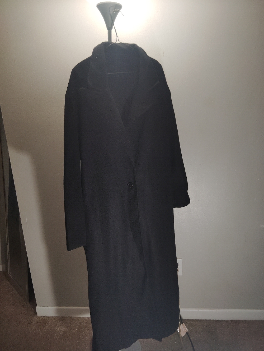 Classic Long Black Women’s Coat Lightweight